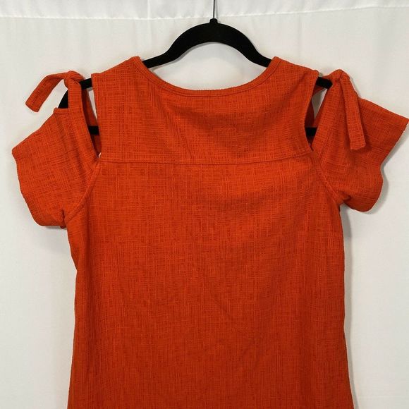 Fleur Bleue Cold Shoulder Knee Length Red Dress M - Picture 7 of 8